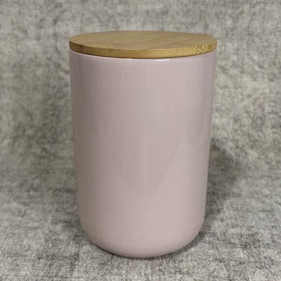 Hello Kitty Sanrio Pink Ceramic Cookie Snack Jar Canister w/ Bamboo Lid - Picture 3 of 9